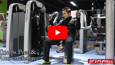 How to use Seated triceps press machine?